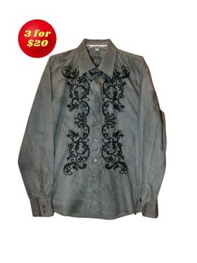 191 Unlimited Men’s Embroidered Button Down Shirt